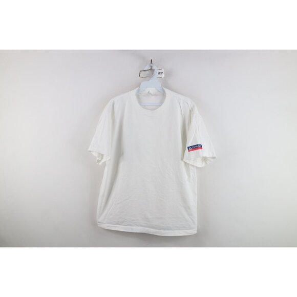 Vtg 90s Mens Large Spell Out Blank Chase Bank Short Sleeve T-Shirt Cotton USA - Picture 1 of 11